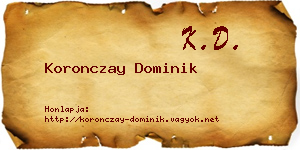 Koronczay Dominik névjegykártya